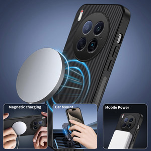 Funda de cuero PU con textura de fibra de carbono para Tecno Camon 40 Premier Camon40 Pro 30 fundas traseras duras magnéticas antideslizantes de parachoques de TPU - Product Image 4