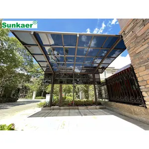 Thiết kế hiện đại sang trọng cantilever carport với tấm Polycarbonate 2 xe đổ x 20 kim loại nhôm tinh thần carport