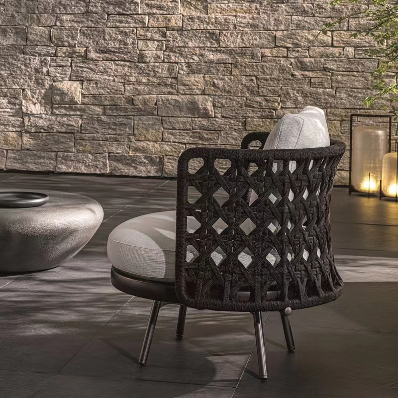 good quality garden furniture sofa chair with sofa cushion aluminum sofa