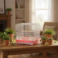 Cage à oiseaux portable en fer respirant à motif animalier pour l'élevage de perroquets, vente directe d'usine
