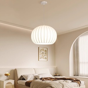 โคมไฟระย้าทรงกลมสีขาว E27 LED หัวเดียว สำหรับห้องนอน ห้องนั่งเล่น - Product Image 1
