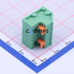 KF237-10.16-2P Spring Terminal Block Through hole Component (THT),P=10.16mm Connector 1x2P 10.16mm Green 2P - Product Image 1