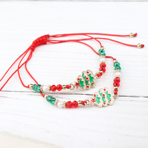 Pulsera de Cuentas de Cristal con Campanas de Santa Claus de Aleación Multicolor, Nueva en Europa y Estados Unidos, Regalo de Navidad para Novias - Product Image 3