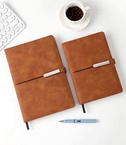 Economy Wholesale Custom A5 B5 Leather Notebooks With Logo for Work School <b>Journaling</b> - Product Image 2