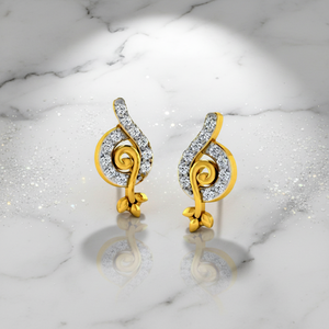 Boucles d'oreilles solitaires en moissanite naturelle, plaquées or, forme facettée, pierre de 1 mm, minimalistes, pour femmes - Product Image 2