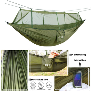 Hoge Kwaliteit <span class=keywords><strong>Camping</strong></span> Hangmat Met Net Licht Dubbele Parachute Hangmat Veilig En Zwaar - Product Image 4