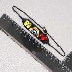 Go2boho Pulsera <span class=keywords><strong>de</strong></span> arcoíris para niños Miyuki <span class=keywords><strong>Bonitas</strong></span> joyas con cara <span class=keywords><strong>de</strong></span> sonrisa - Product Image 1