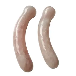 HZ Großhandel Yoni-Heilung spiritueller Kristallstab Vibrator Sex-Spielzeug Naturstein Rose Kristall-Massagestäbe