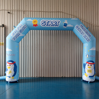 Arche gonflable géante en tissu Oxford pour ligne d'arrivée, idéale pour la publicité sportive en extérieur, les marathons, les courses et la décoration commerciale