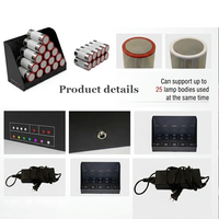 Kit de lampes de table sans fil portables pour la restauration, signalisation pour serveurs, 25 pièces/1 ensemble, idéal pour la décoration de bureau, les services hôteliers et les restaurants.