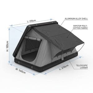 Tente <span class=keywords><strong>de</strong></span> toit rigide en aluminium double coque, personnalisée OEM, <span class=keywords><strong>de</strong></span> qualité supérieure, pour 2-3 personnes, étanche, pour SUV, fournisseur d'usine - Product Image 6