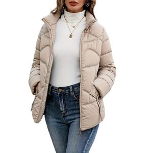 Manteau matelassé personnalisable à col montant et poches triangulaires, pour femme d'<span class=keywords><strong>âge</strong></span> mûr, décontracté et polyvalent pour <span class=keywords><strong>le</strong></span> quotidien - Product Image 3