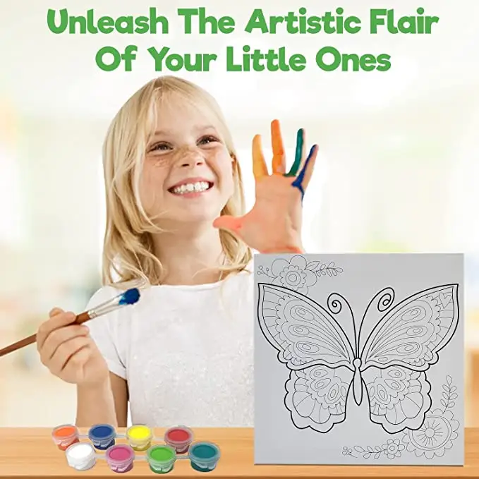 Diy Öl handgemachte Leinwand Malerei Kits für Erwachsene Kinder Wand dekorative Kunst benutzer definierte Farbe nach Nummer 20x20cm
