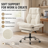 Chaise de bureau professionnelle en chenille à dossier croisé, pivotante, pour la maison et le bureau, Sillas De Officina, chaise de direction