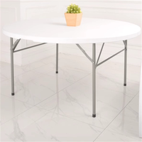 Table de mariage en plastique pliante blanche robuste et durable de 10 places meubles de maison convertibles pour les banquets et les fêtes pour les hôtels