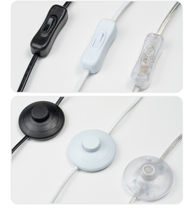 Kabel Daya ekstensi lampu steker AS dengan 303 /304 /317 sakelar kaki Rocker untuk lampu meja - Product Image 4