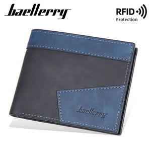 Baellerry Men's Short <b>Wallet</b> Brown Color <b>Blocking</b> Multi Card Slot <b>RFID</b> Protection Everyday Use - Product Image 5