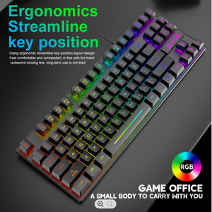 Teclado Mecánico para Juegos <span class=keywords><strong>Free</strong></span> <span class=keywords><strong>Wolf</strong></span> K16, el Más Vendido, con 87 Teclas, Retroiluminación RGB y Anti-Ghosting de 3 Teclas - Product Image 5