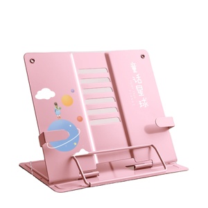 <span class=keywords><strong>Sujetalibros</strong></span> de metal de impresión completa de alta calidad personalizado para soporte de libro de uso de oficina de escritorio - Product Image 1