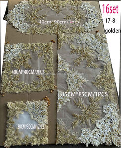 Bianco natale <span class=keywords><strong>tovaglia</strong></span> ricamo organza <span class=keywords><strong>runner</strong></span> tavolo <span class=keywords><strong>con</strong></span> perline e paillettes - Product Image 5