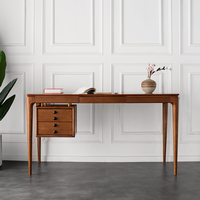 Bureau d'ordinateur en bois massif, table à plateau large, style simple et moderne, bureau de patron, bureau de président