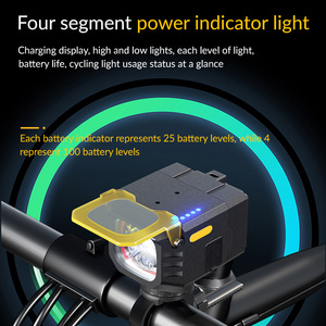 Control remoto inalámbrico impermeable IPX5 Luz de <span class=keywords><strong>bicicleta</strong></span> de elevación 4 velocidades ajustable recargable Luz de <span class=keywords><strong>bicicleta</strong></span> con lámpara antiniebla Cove - Product Image 3