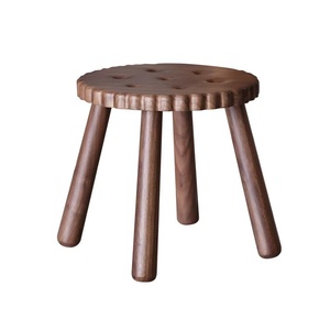Taburete de Madera de Nogal Negro Norteamericano, Taburete Bajo Creativo para el Hogar, Sala de Estar, Taburete para Cambiar Zapatos para <span class=keywords><strong>Adultos</strong></span> - Product Image 6