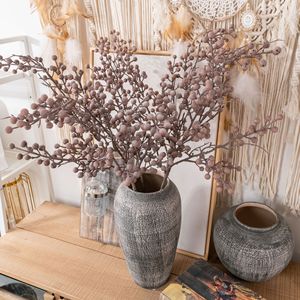 CallaFloral - Flor Artificial de Frutos Secos de Acebo, Color Beige, Plástico, Decoración para el Hogar, Oficina, Regalo, Planta Decorativa - Product Image 1
