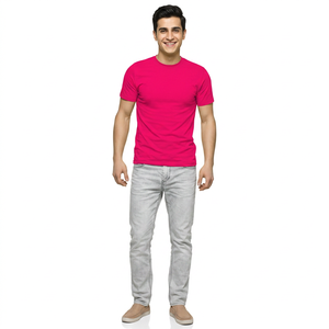 Camiseta Personalizada de Alta Calidad para Hombre, Cuello Redondo, Manga Corta, Corte Regular, Transpirable, Ecológica, Informal - Product Image 1