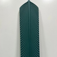 Panneau mural en PU à effet plume, design moderne, modèle 3D, panneau mural en pierre PU économique pour application en villa
