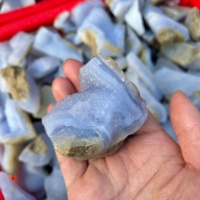 Agate bleue Druzy de haute qualité, cristal de quartz naturel brut pour la méditation Feng Shui et la guérison