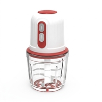 Hachoir Électrique Domestique 300W Mini 0.5L en Acier Inoxydable Certifié CE, Broyeur à Viande et Légumes à 8 Lames, Double Vitesse