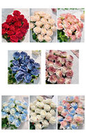 Z-059 künstliche Blume Braut strauß Crushed Ice Blue Red Rose Hochzeits dekoration mit Blumen Home Decoration