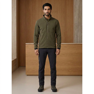 Chaqueta con Capucha Vintage de Lona para Hombre, Personalizada OEM, Transpirable, Impermeable, Duradera, 100% Algodón, Cuello Alto, Cierre Frontal - Product Image 1