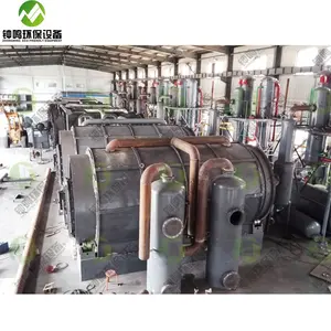 Pyrolysis Plant Waste Scraps Old Tires Recycling Machine Waste Pyrolysis To Oil Plant