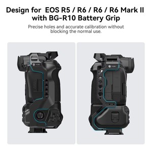 Cage pour appareil photo SmallRig pour <span class=keywords><strong>Canon</strong></span> <span class=keywords><strong>EOS</strong></span> R5 / R6 / <span class=keywords><strong>R5C</strong></span> / R6 Mark II / R6 Mark III avec poignée de batterie BG-R10, cage pour appareil photo 3464B - Product Image 3