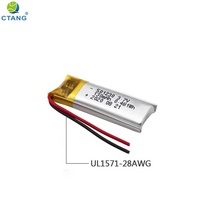 Cellules li-polymère personnalisées 501230 100mAh 110mAh 401230 130mAh Batterie Lipo 3.7V 120mAh Batteries au lithium-ion pour prothèse auditive