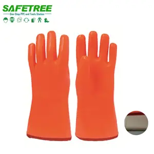 长35厘米冬季聚氯乙烯安全工作耐寒手套高可见防护手套高可见防寒手套