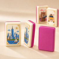 En Stock, Envío Rápido, Juego de Mahjong Americano con Temática de Nueva York 2026, 160 Fichas Acrílicas Premium, Kit Completo para Fiestas