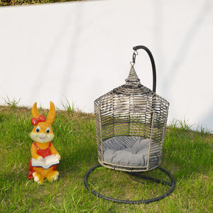 كرسي أرجوحة للقطط مصنوع يدويًا من الخيزران المنسوج حسب الطلب، سرير أرجوحة للقطط من الخيزران المنسوج - Product Image 1