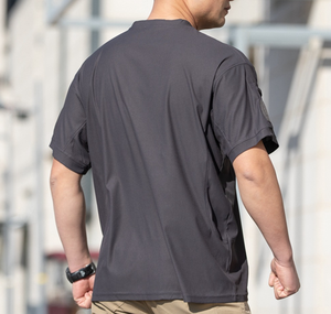 เสื้อยืดคอกลม DFT01 รุ่นซัมเมอร์ แขนสั้น มีกระเป๋าใส่ปากกา อุปกรณ์เสริม ไม้กายสิทธิ์ ป้ายชื่อ เหมาะสำหรับการฝึกกลุ่ม ชุดฤดูร้อนสำหรับผู้ชาย - Product Image 4