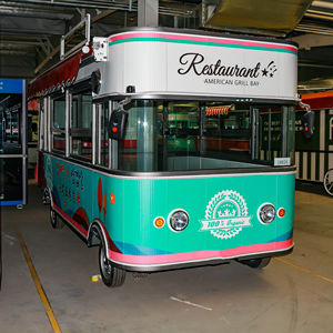 Chariot de restauration rapide mobile personnalisé en acier inoxydable de 10, 14, 16, 20 pieds, pour pizzas et snacks, avec cuisine complète - Product Image 1