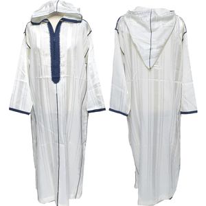 Robe Islamique Marocaine à Capuche Tendance pour Homme : Thawb, Jubba, <span class=keywords><strong>Djellaba</strong></span>, Caftan, Qamis Musulman - Product Image 4