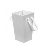 Boîtes à fleurs de luxe trapézoïdales portables pour fleuriste pour bouquets de taille personnalisée