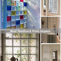 Ultra-white Glass Brick Ice Shadow & Ice Crystal Pattern Transparent Hollow Partition Wall