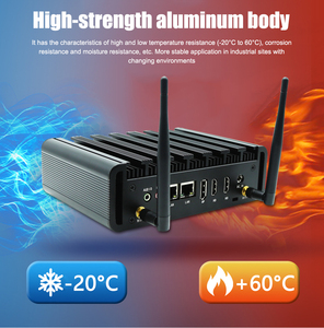 คอมพิวเตอร์ไร้พัดลม EGLOBAL In-tel Pen-tium Go-ld 6405U 2*DDR4 MSATA M.2 SSD VGA 2*HD DP 4*USB 2*RJ45 Giga LAN Audio Linux มินิพีซี - Product Image 1