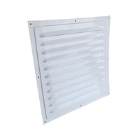 Grille de ventilation carrée en aluminium estampé avec persiennes, filtre anti-insectes, blanc, installation facile pour immeuble de bureaux
