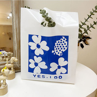 Sacs à provisions au détail découpés avec des matrices impression de logo personnalisé poignée pliante sacs en plastique PE emballage commercial sacs de boutique