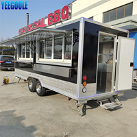 Caravane européenne et américaine, camion alimentaire carré, remorque exportation, produit personnalisé, vente directe d'usine
