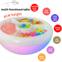 Mesa de Aprendizaje Sensorial Computarizada Educativa para Niños - Diseño Moderno con Luces LED, para Escuela, Dormitorio y Uso en Exteriores, Material PE Resistente